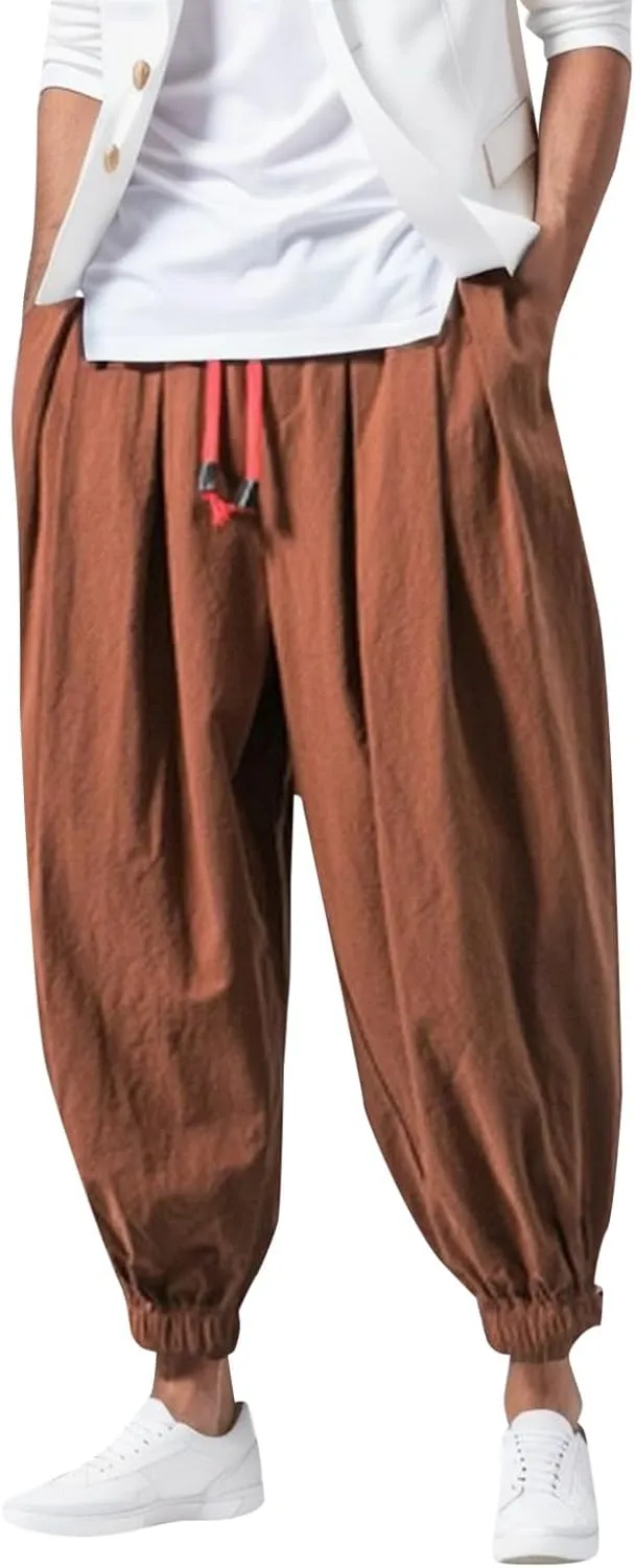 Men's Pant Casual Soft Comfortable Joggers Athletic Sweatpant Loose Elasticated Adjustable Waist Cargo Pant