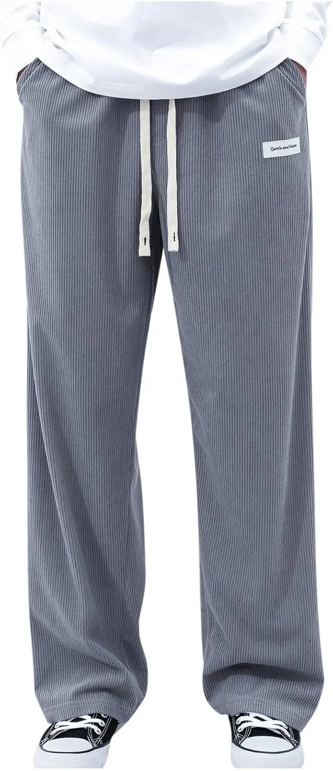 Men's Pants Casual Plus Size Jogger Gym Athletic Sweatpants Loose Elasticated Waistband Lounge Pant