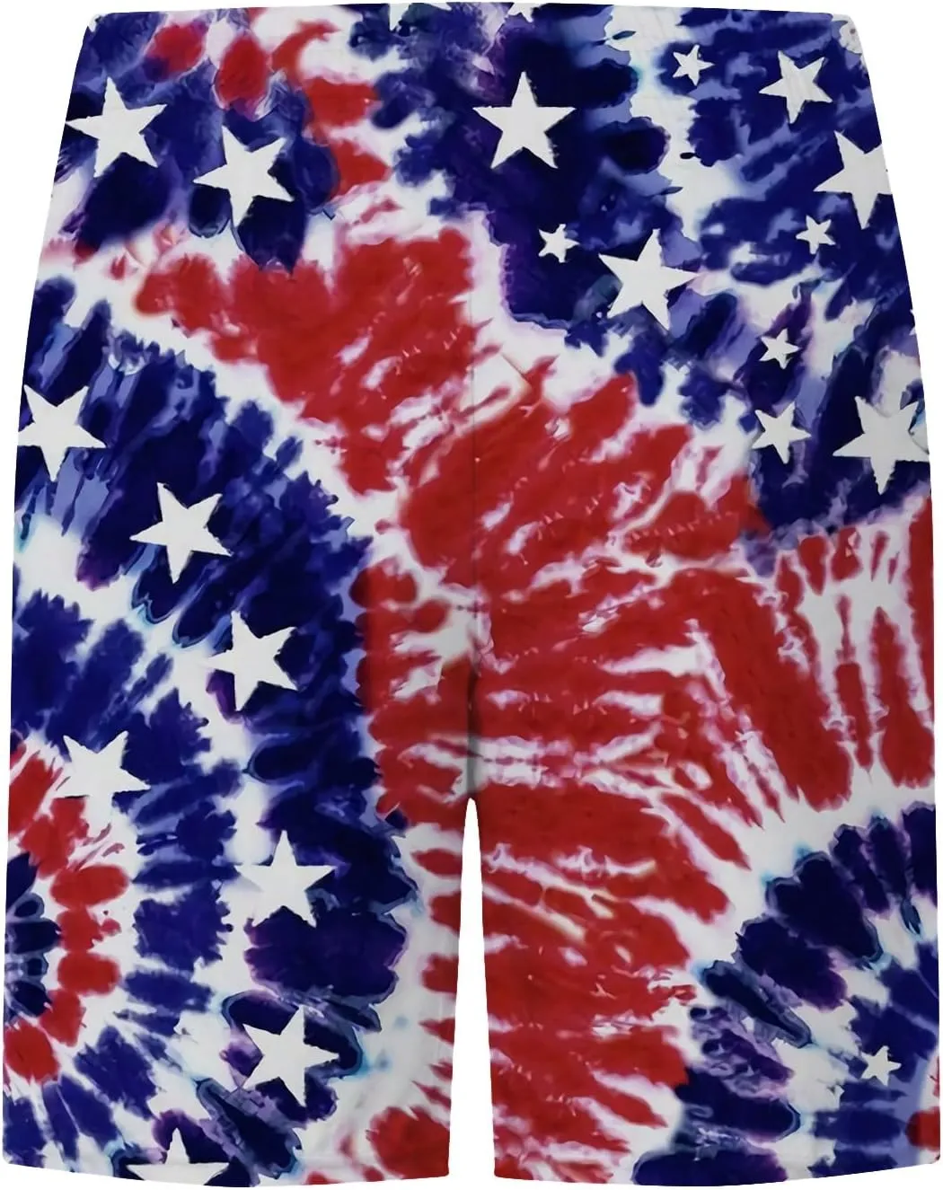 Mens Patriotic Graphic Shorts Independence Day Drawstring Elastic Waisted Casual Capris Combat Lightweight Drying Sportwear