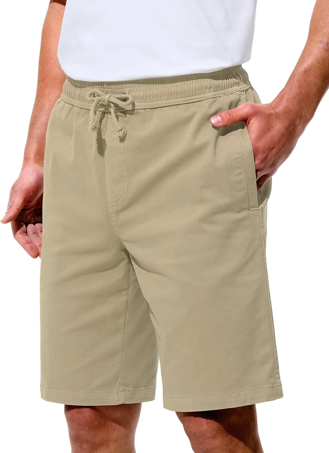 Mens Shorts Casual Shorts Cotton Drawstring Summer Beach Stretch Twill Chino Golf Shorts
