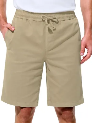 Mens Shorts Casual Shorts Cotton Drawstring Summer Beach Stretch Twill Chino Golf Shorts