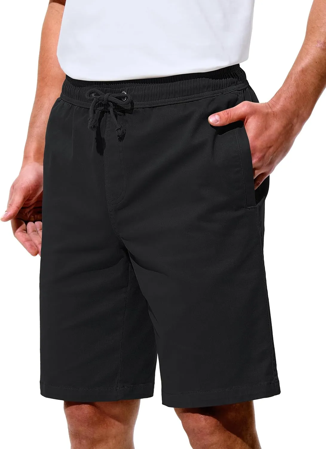 Mens Shorts Casual Shorts Cotton Drawstring Summer Beach Stretch Twill Chino Golf Shorts