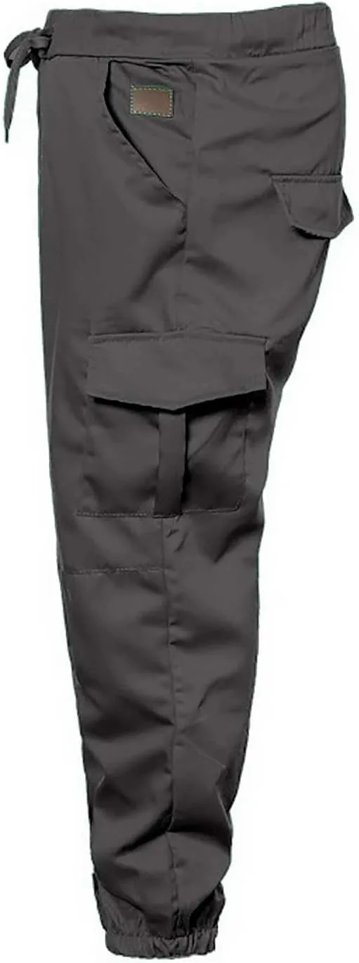 Mens Slim Fit Cargo Sweatpants with Pockets Workout Gym Lightweight Sweat Pants Elastic Waist Sweat Pants Trouser
