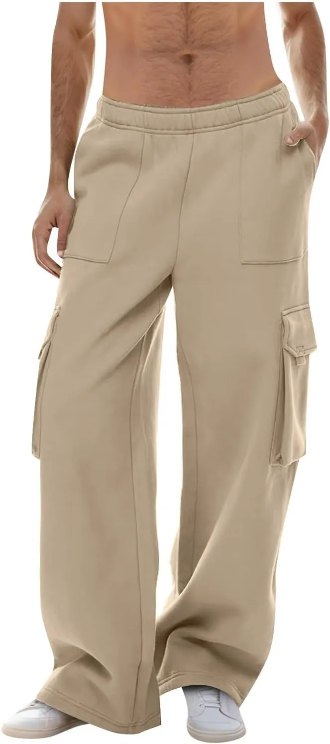Men's Slim Fit Chino Pants Men's Pants Chain Men's Heavyweight Fleece Cargo Pantsmen's Military Cargo Tactical Pants