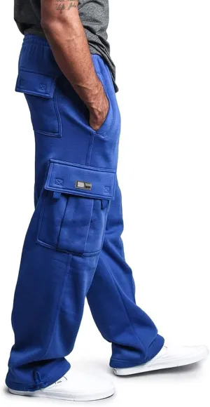 Mens Tracksuit Pant Casual Plus Size Jogger Running Workout Sweatpant with Pockets Elastic Chinos Pant