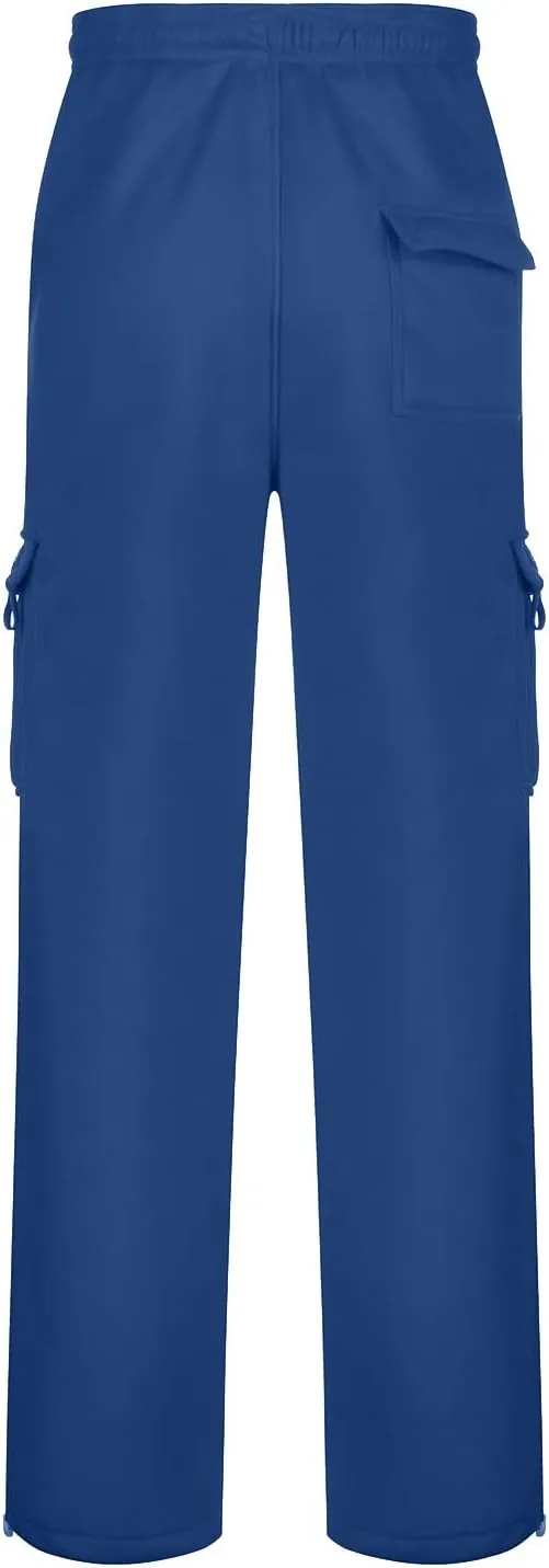 Mens Tracksuit Pant Casual Plus Size Jogger Running Workout Sweatpant with Pockets Elastic Chinos Pant
