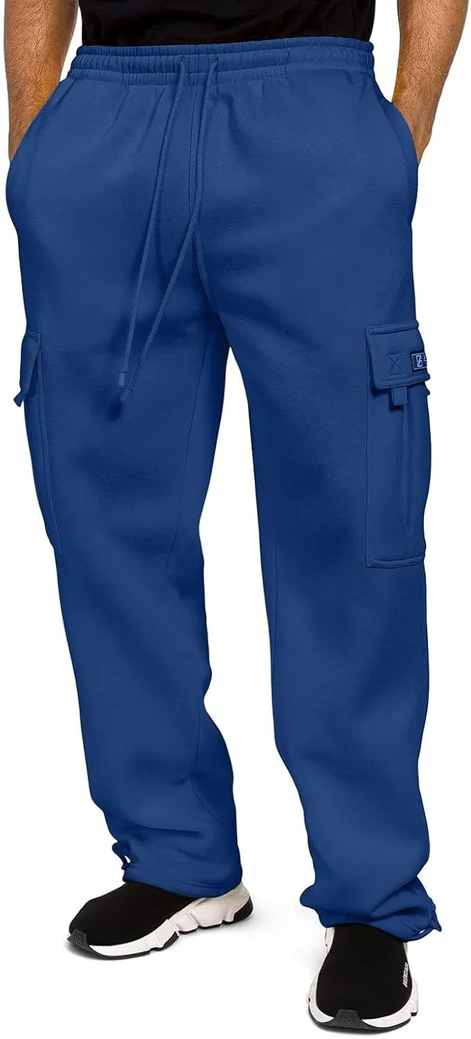 Mens Tracksuit Pant Casual Plus Size Jogger Running Workout Sweatpant with Pockets Elastic Chinos Pant