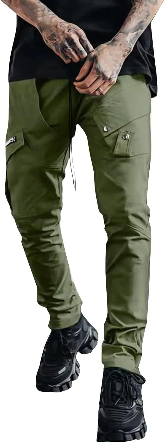 Mens Workout Cargo Sweatpants Men's Winter Fleece Pants Sherpa Lined Warm Sweatpants Active Running Jogger Outdoor