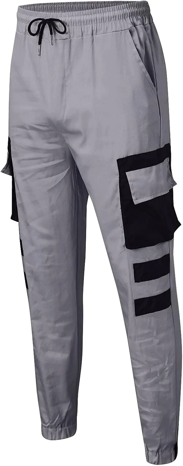 Mens Workout Cargo Sweatpants Pant Men Pants Hiking Athletic Mens Cargo Pants Outdoor Hiking Trouser Multi Pockets