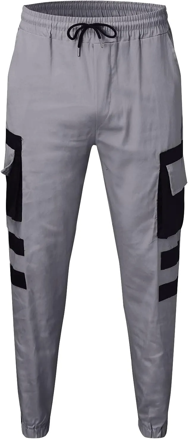 Mens Workout Cargo Sweatpants Pant Men Pants Hiking Athletic Mens Cargo Pants Outdoor Hiking Trouser Multi Pockets