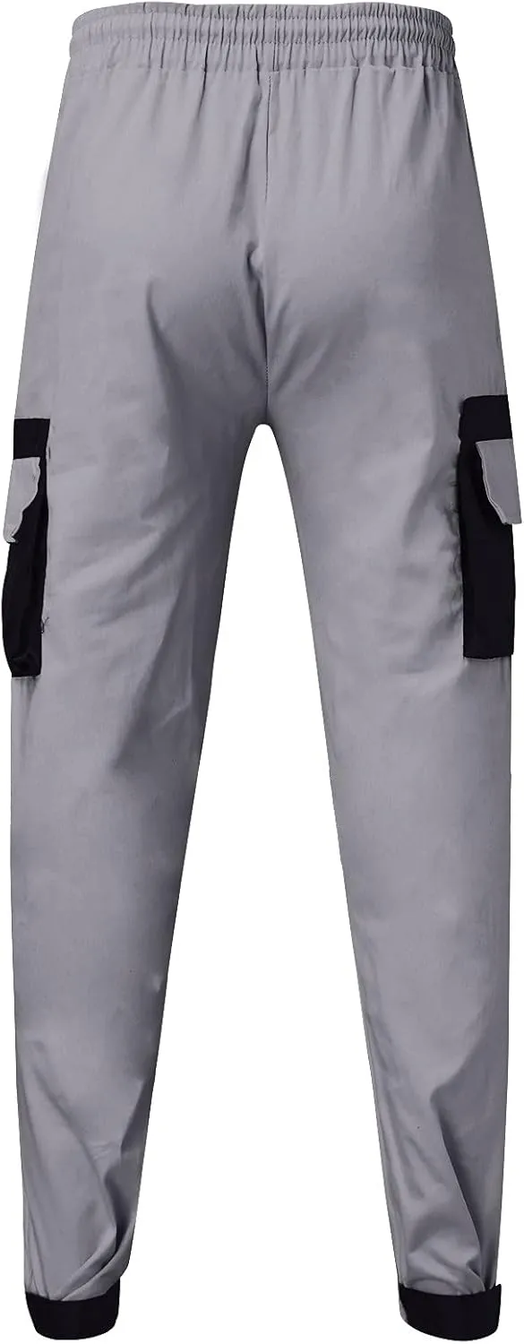 Mens Workout Cargo Sweatpants Pant Men Pants Hiking Athletic Mens Cargo Pants Outdoor Hiking Trouser Multi Pockets