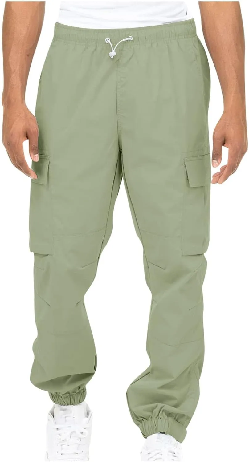 Mens Workout Cargo Sweatpants Pants Men's Sweatpants Slim Fit Tapered Gym Running Workout Pants Athletic Drawstring