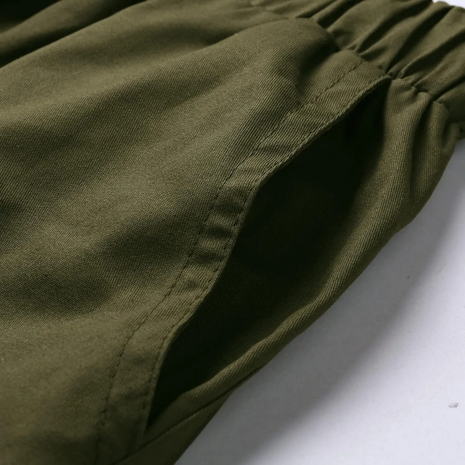 Mens Workout Cargo Sweatpants Pro-Active Performance Fleece Cargo Sweatpants Relax Fit Bungee Cord Open Bottom Mens