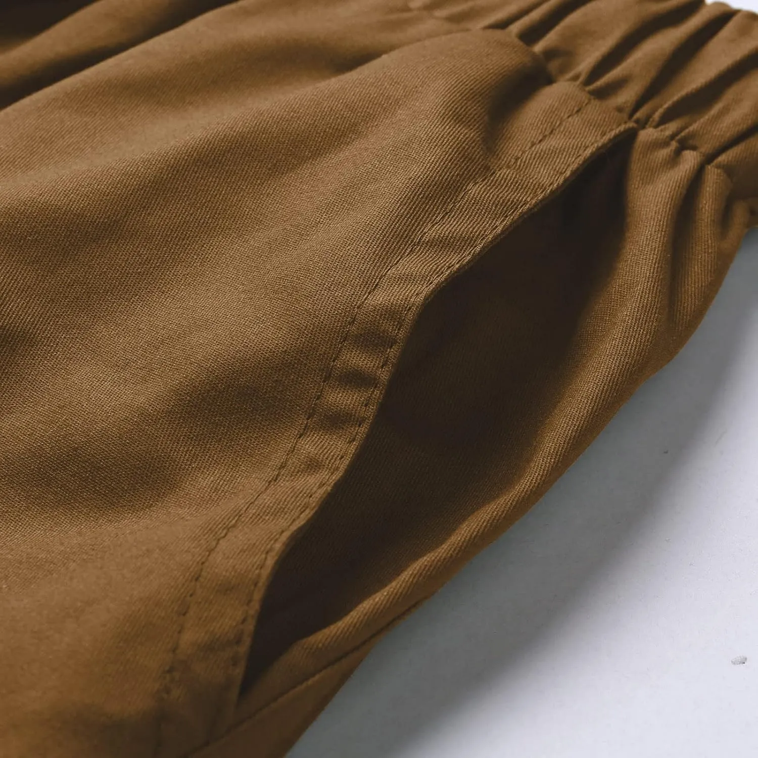 Mens Workout Cargo Sweatpants Pro-Active Performance Fleece Cargo Sweatpants Relax Fit Bungee Cord Open Bottom Mens