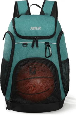 MIER Basketball Backpack Large Sports Soccer Bag with Ball/Shoes Holder for Men Women Volleyball Gym Equipment Training, 40L