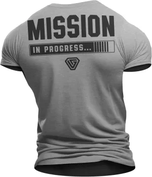 Mission in Process Back Gym Workout Motivational Funny Lifting T-Shirt for Men