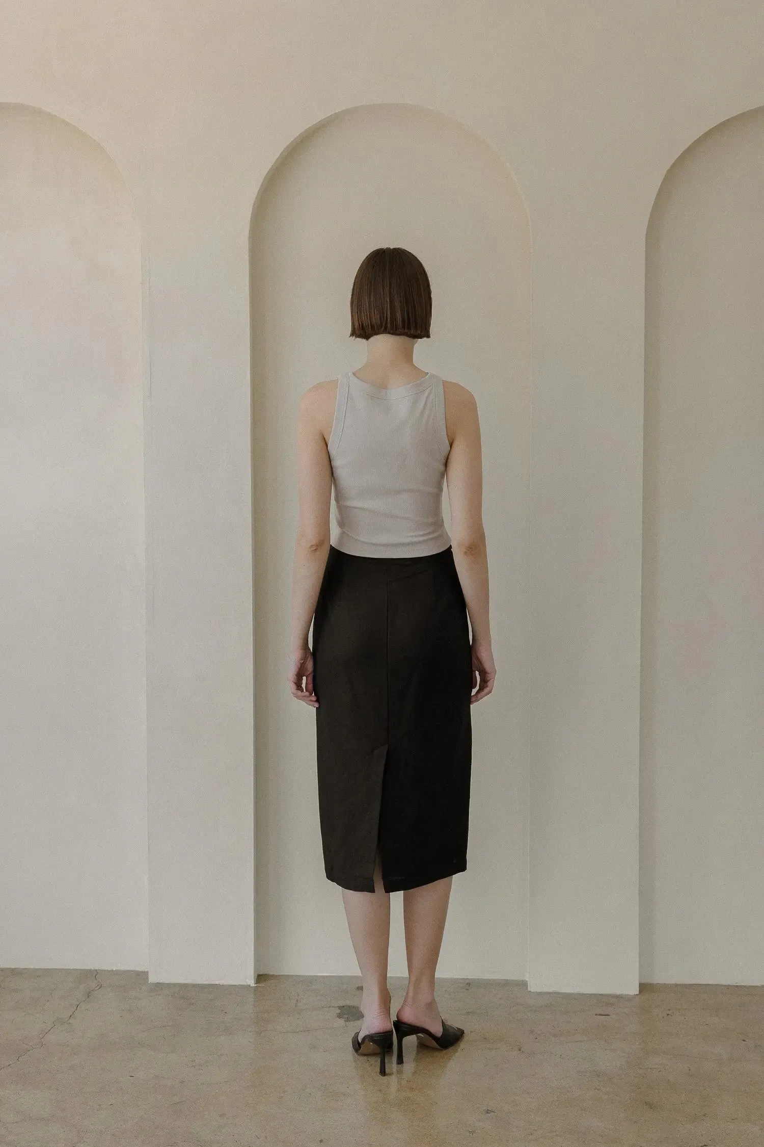 Mod Ref Helen Skirt  High-Waisted, Linen-Blend & Effortlessly Elegant