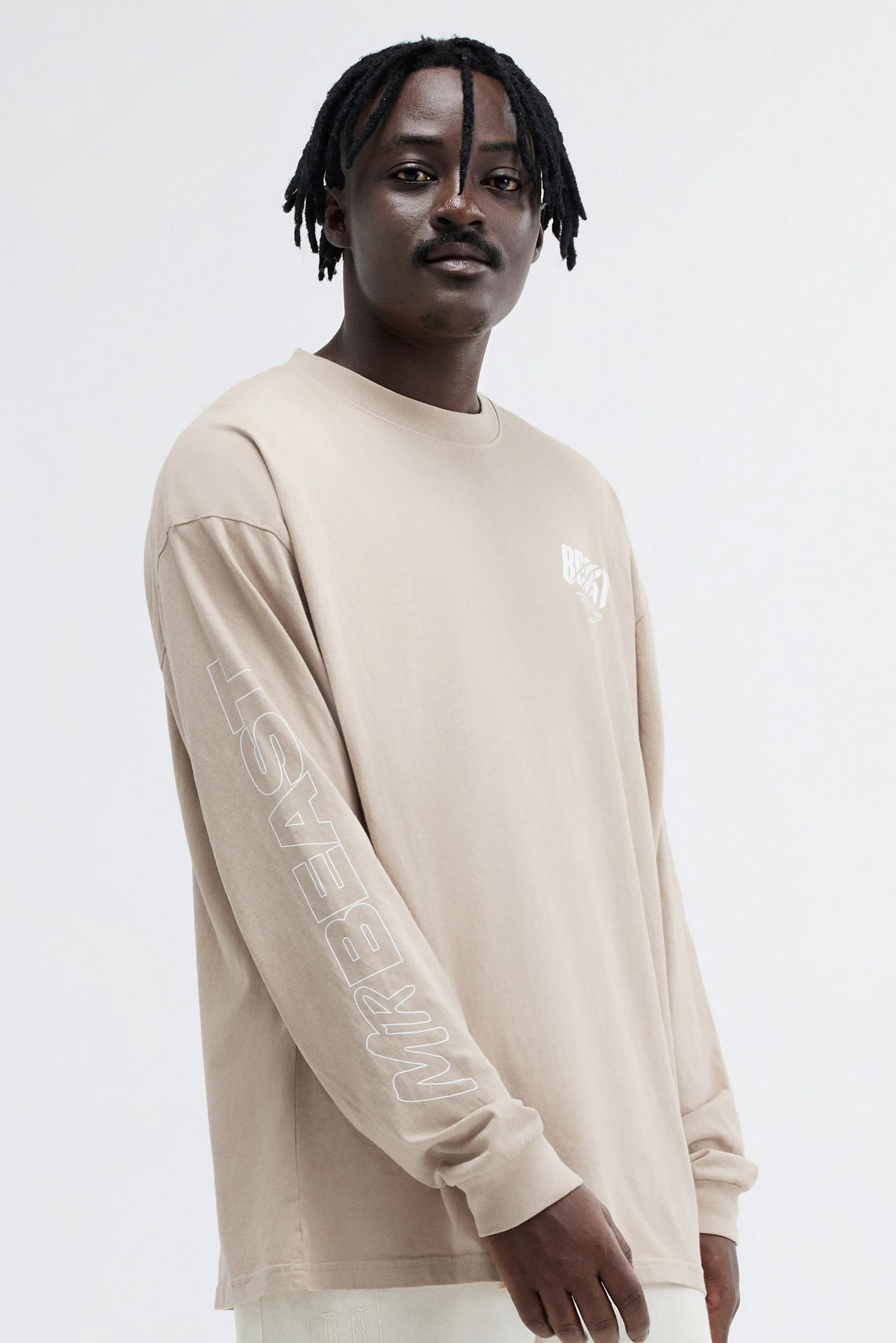 MRBEAST SHREDDER LS TEE - SAND