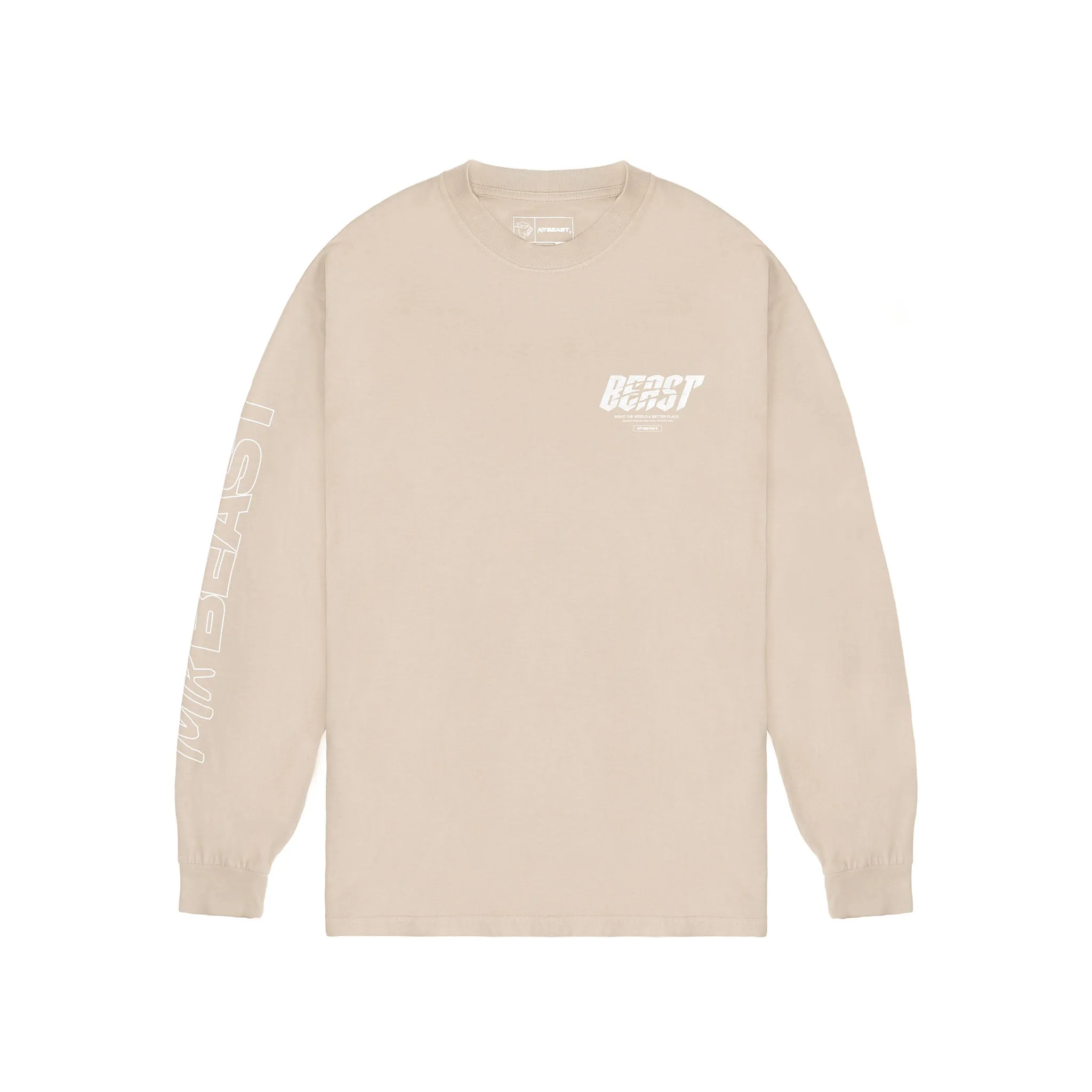 MRBEAST SHREDDER LS TEE - SAND