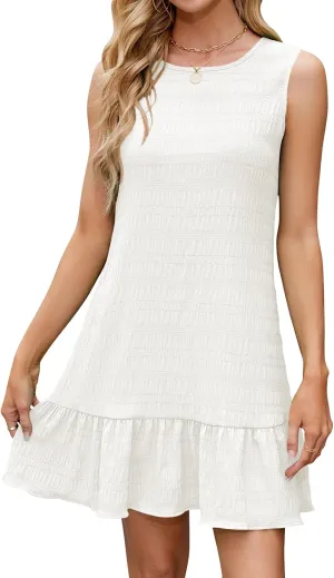 Naggoo Womens Sundress Summer Dresses for Women 2025 Sleeveless Tank Dress Spring Beach Vacation Boho Mini Dress