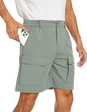 NATUVENIX Hiking Shorts for Men Stretch Lightweight Fishing Shorts Men Quick Dry Cargo Work Shorts Casual Mens Shorts Summer