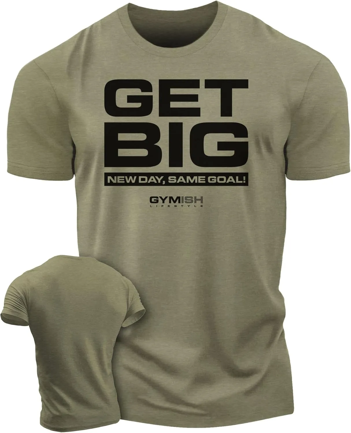 New Day Same Goal, Get Big Funny Bodybuilding Lifting T-Shirts for Men