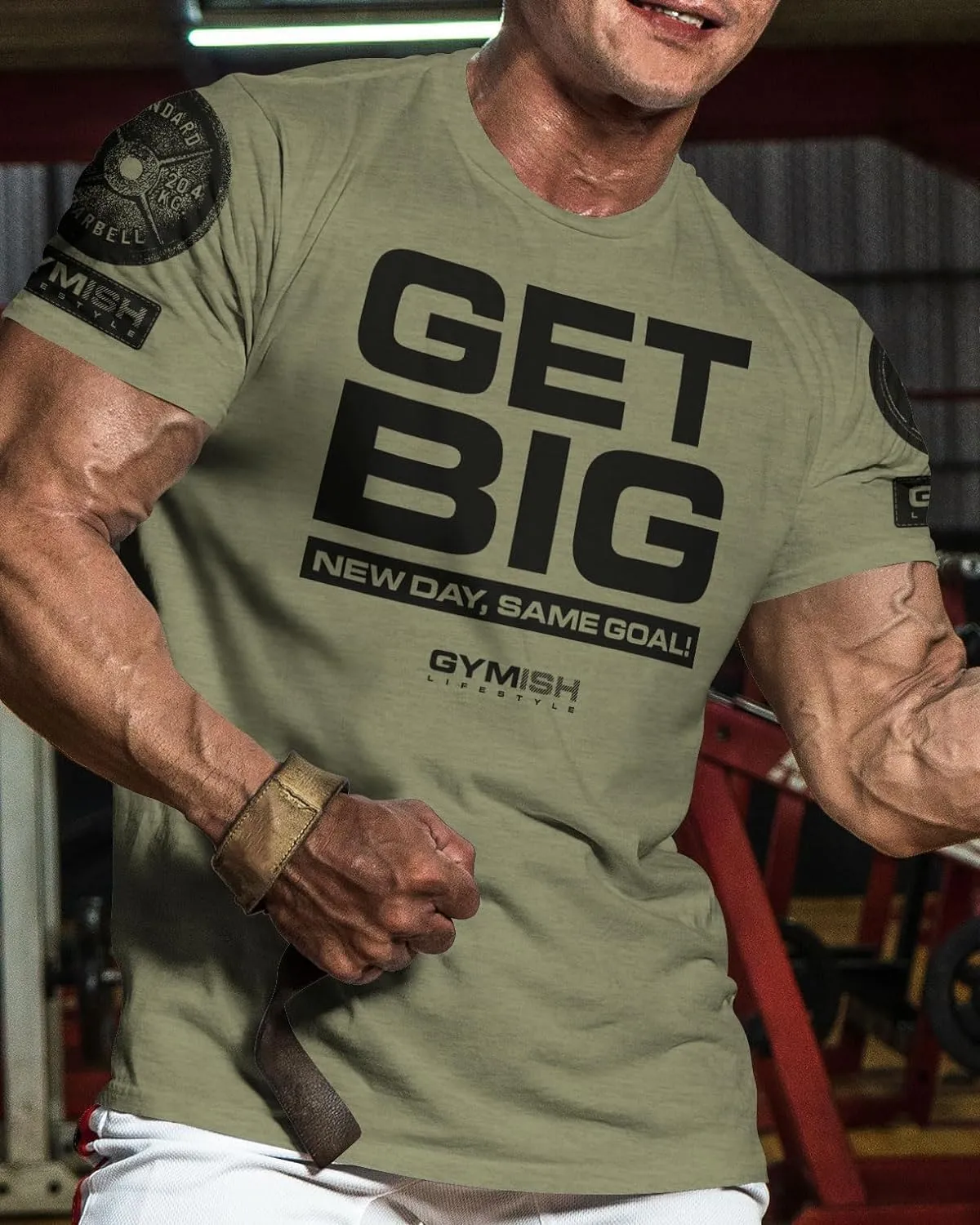 New Day Same Goal, Get Big Funny Bodybuilding Lifting T-Shirts for Men