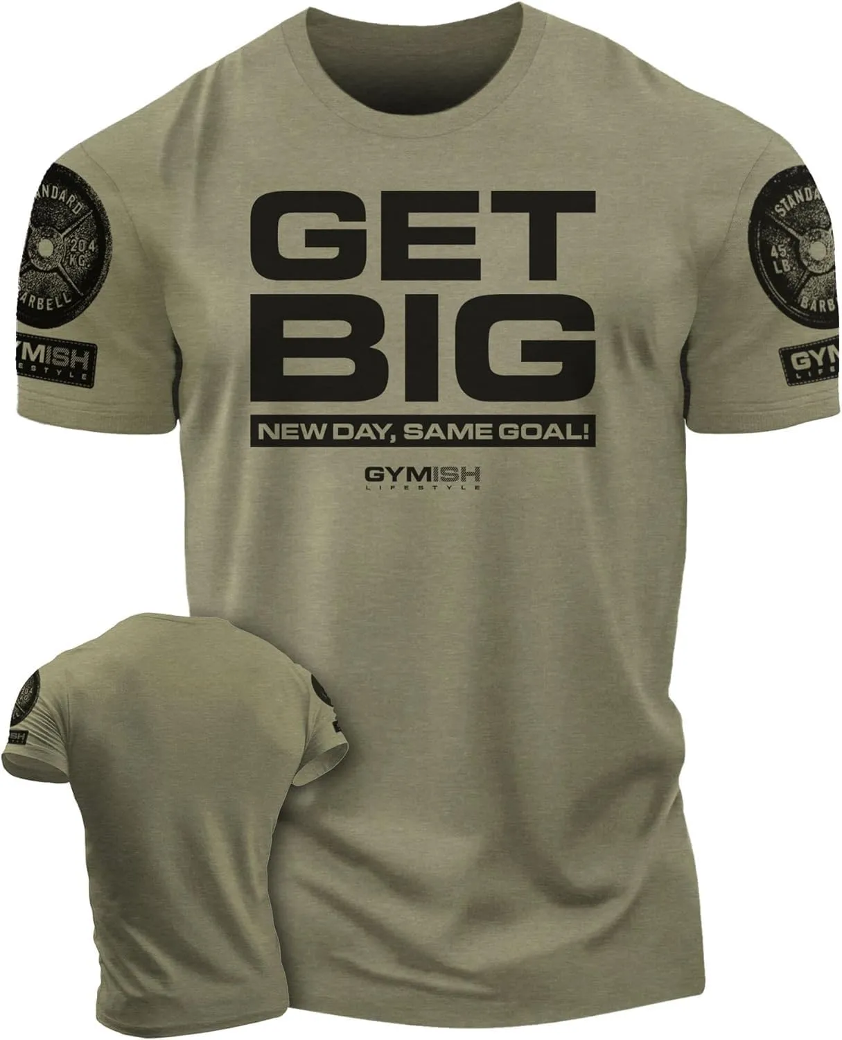 New Day Same Goal, Get Big Funny Bodybuilding Lifting T-Shirts for Men