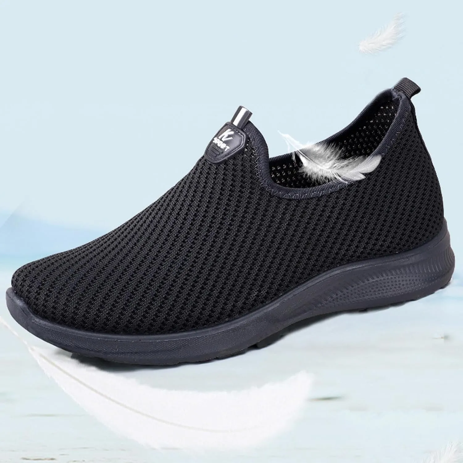 Non Slip Work Sport Shoes for Men Comfortable Breathable Lightweight Tennis Shoe Arch Support Plantar Fasciitis