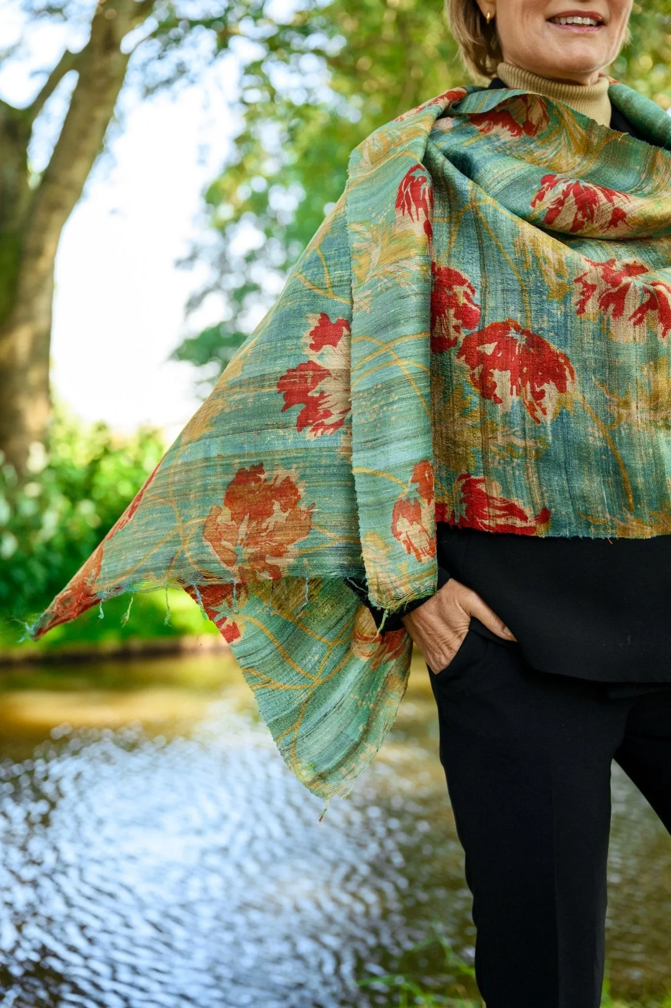 Opal Peace Silk Scarf