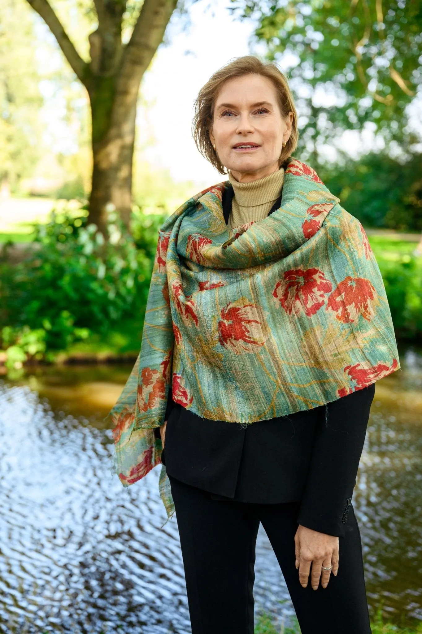 Opal Peace Silk Scarf