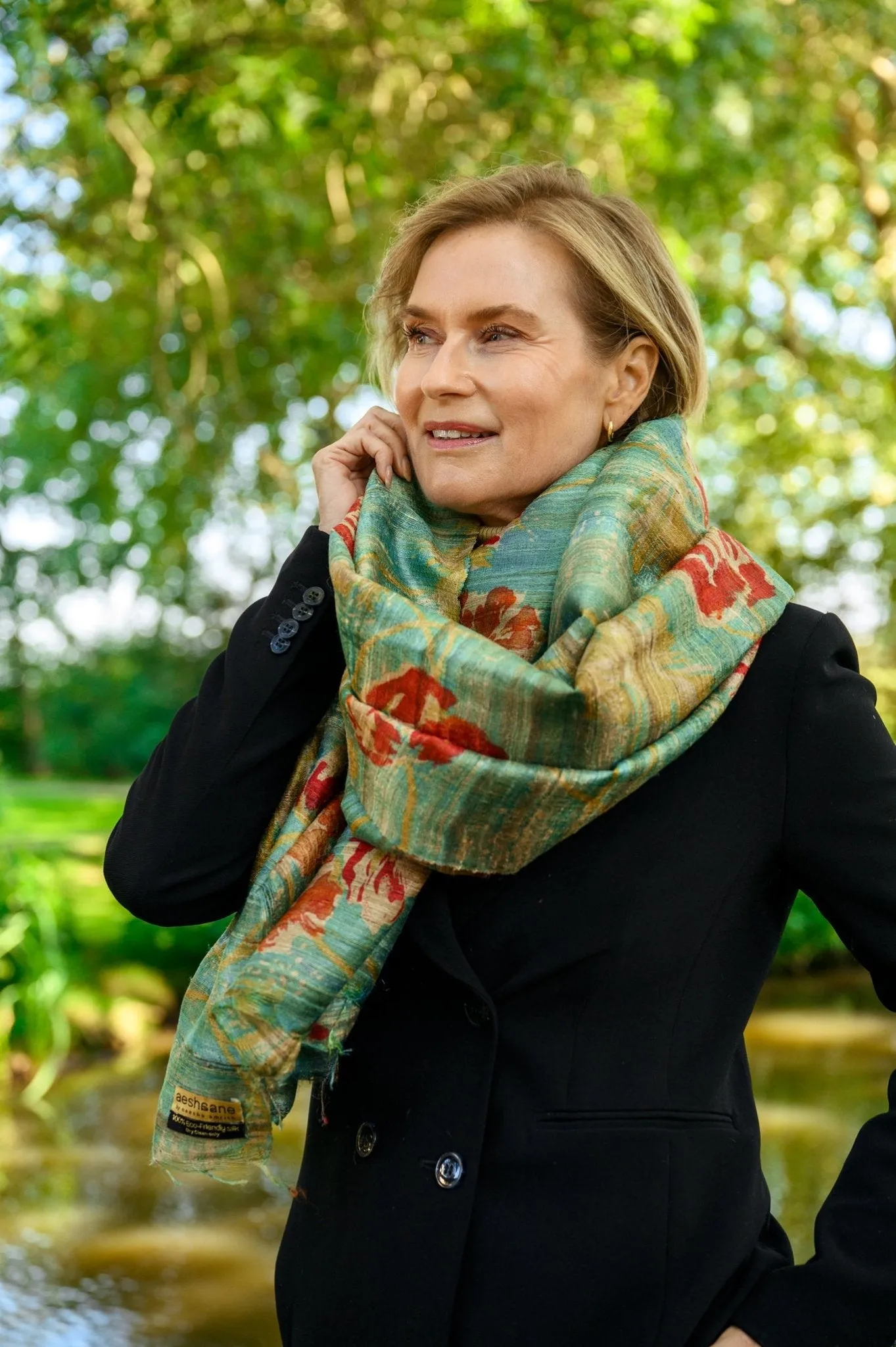 Opal Peace Silk Scarf
