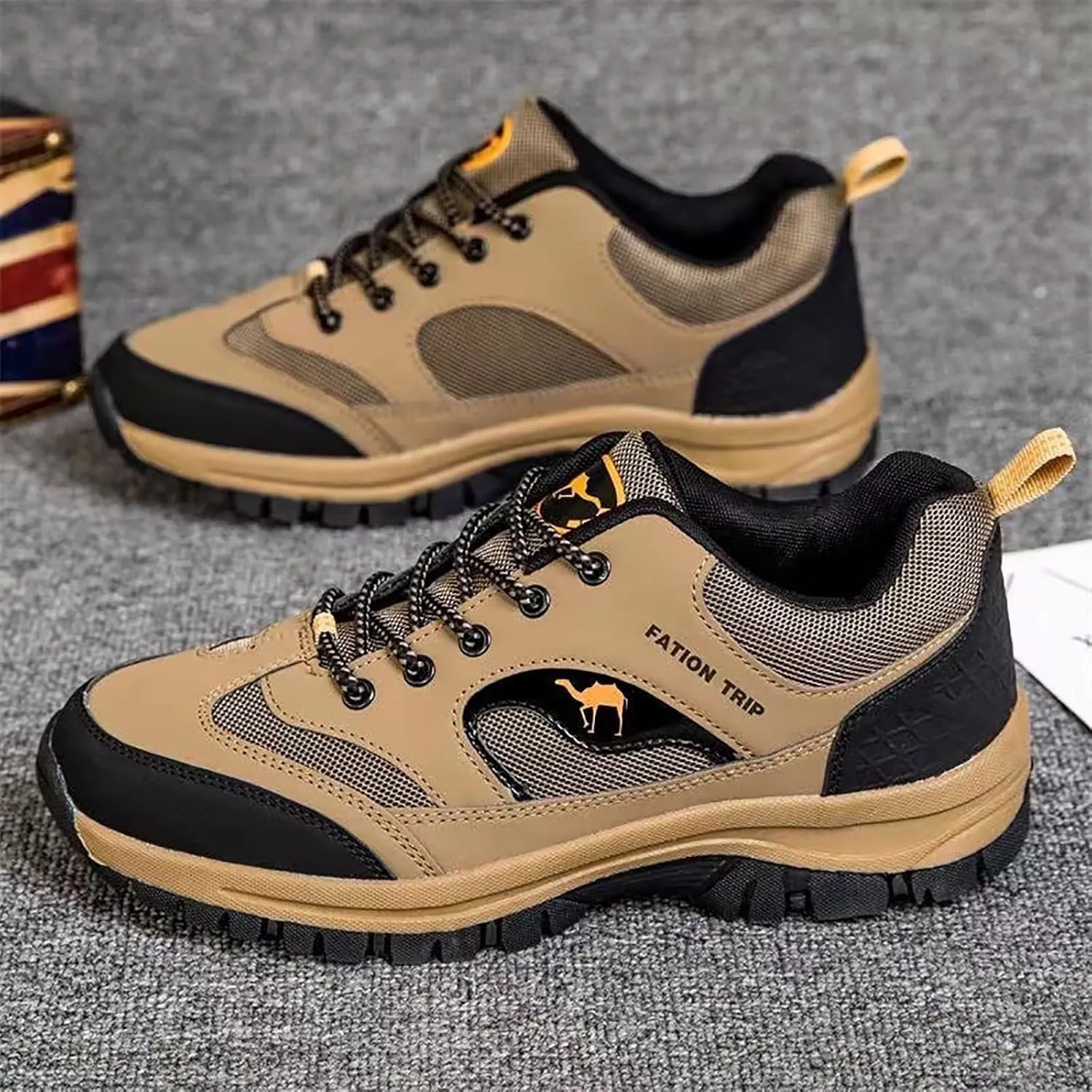 Outdoor Mountaineering Men Shoes Breathable and Durable Hiking Lace Up Men Hiking Shoes Basketball Sneaker