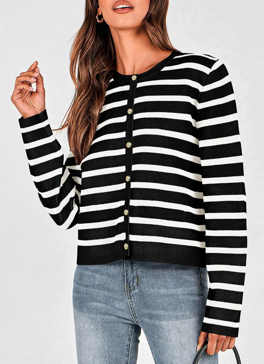 PRETTYGARDEN Women's Winter Cardigan Sweaters Button Down Open Front Long Sleeve Knit Cardigans Shirt Trendy Outerwear