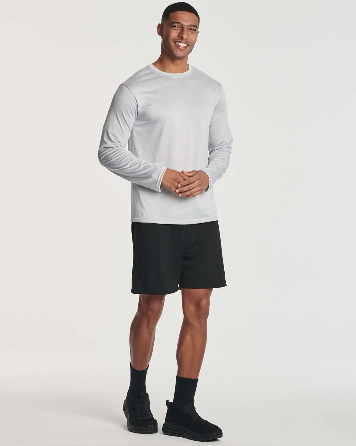 Real Essentials 4 Pack: Men's Dry-Fit UV Moisture Wicking UPF 50  SPF Sun Protective Fishing Hiking Active Long Sleeve Shirt