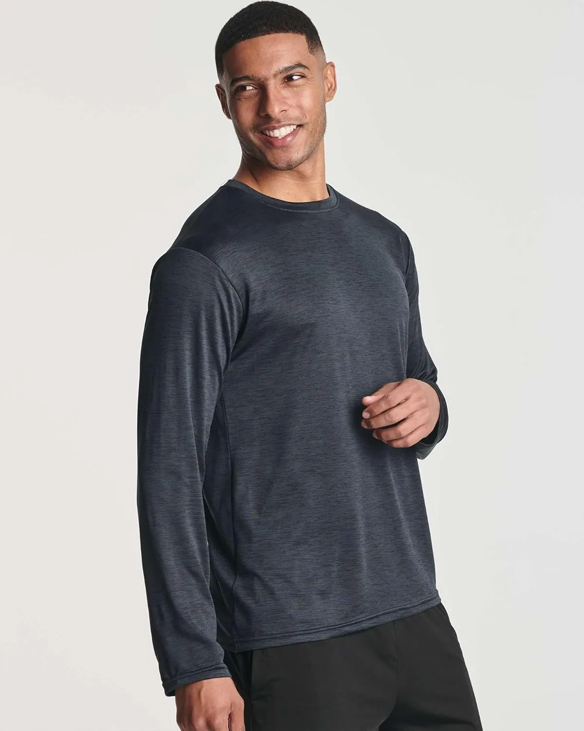 Real Essentials 4 Pack: Men's Dry-Fit UV Moisture Wicking UPF 50  SPF Sun Protective Fishing Hiking Active Long Sleeve Shirt