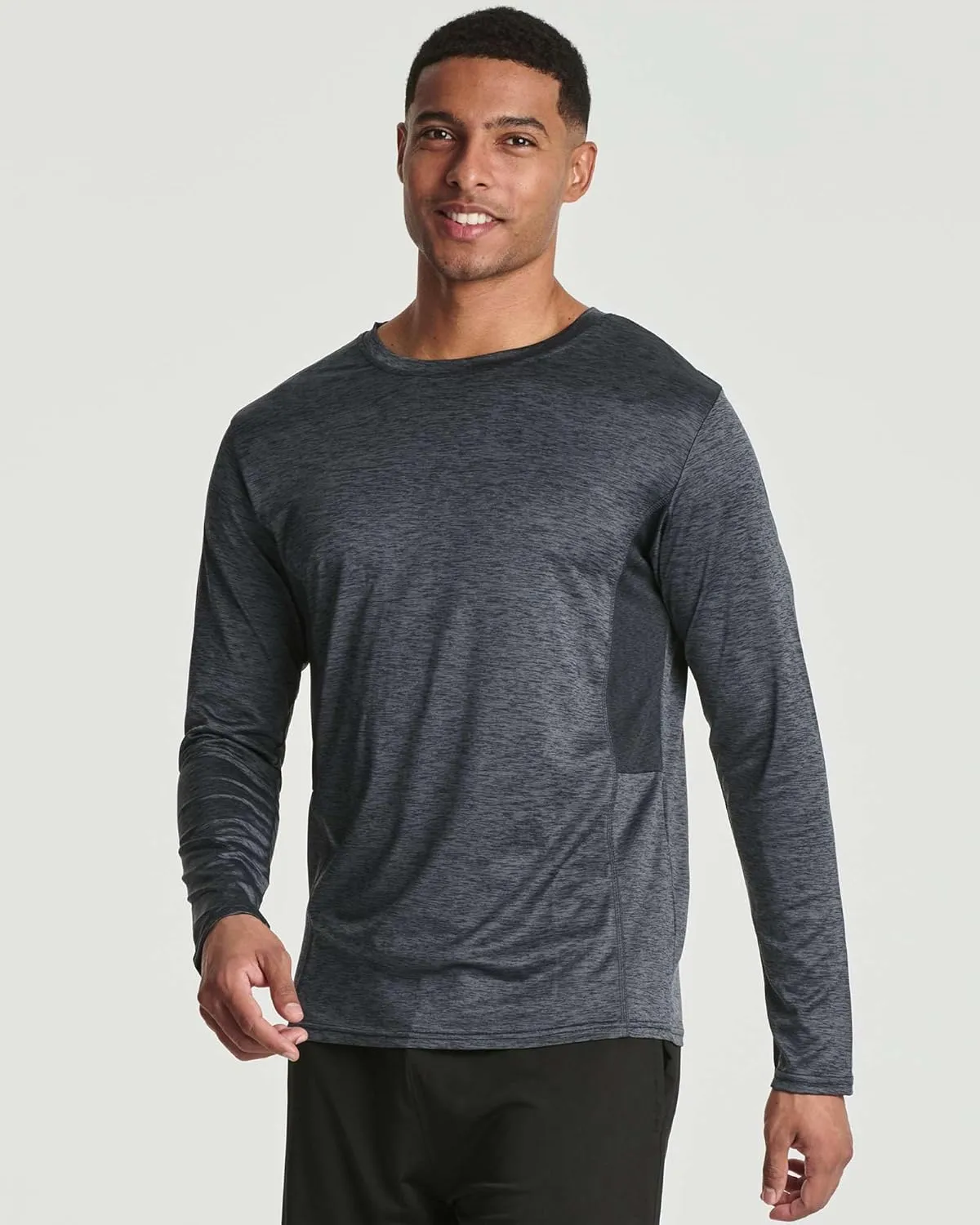 Real Essentials 4 Pack: Men's Dry-Fit UV Moisture Wicking UPF 50  SPF Sun Protective Fishing Hiking Active Long Sleeve Shirt