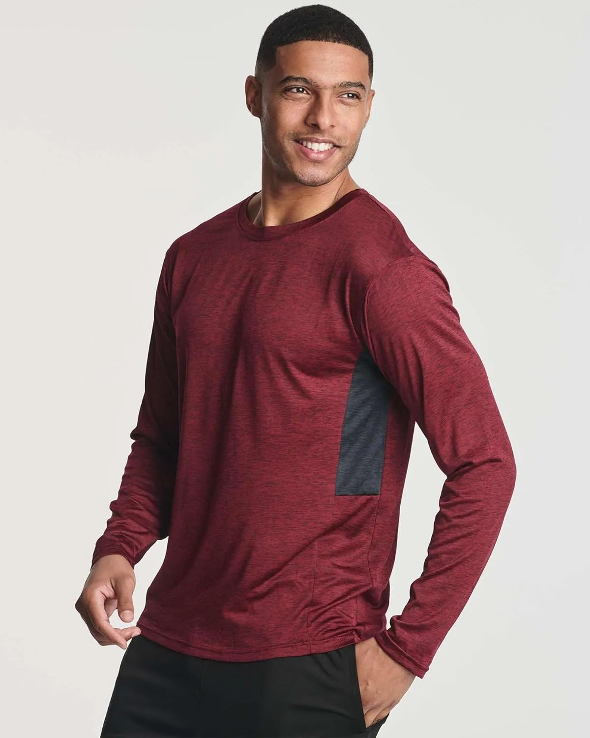 Real Essentials 4 Pack: Men's Dry-Fit UV Moisture Wicking UPF 50  SPF Sun Protective Fishing Hiking Active Long Sleeve Shirt