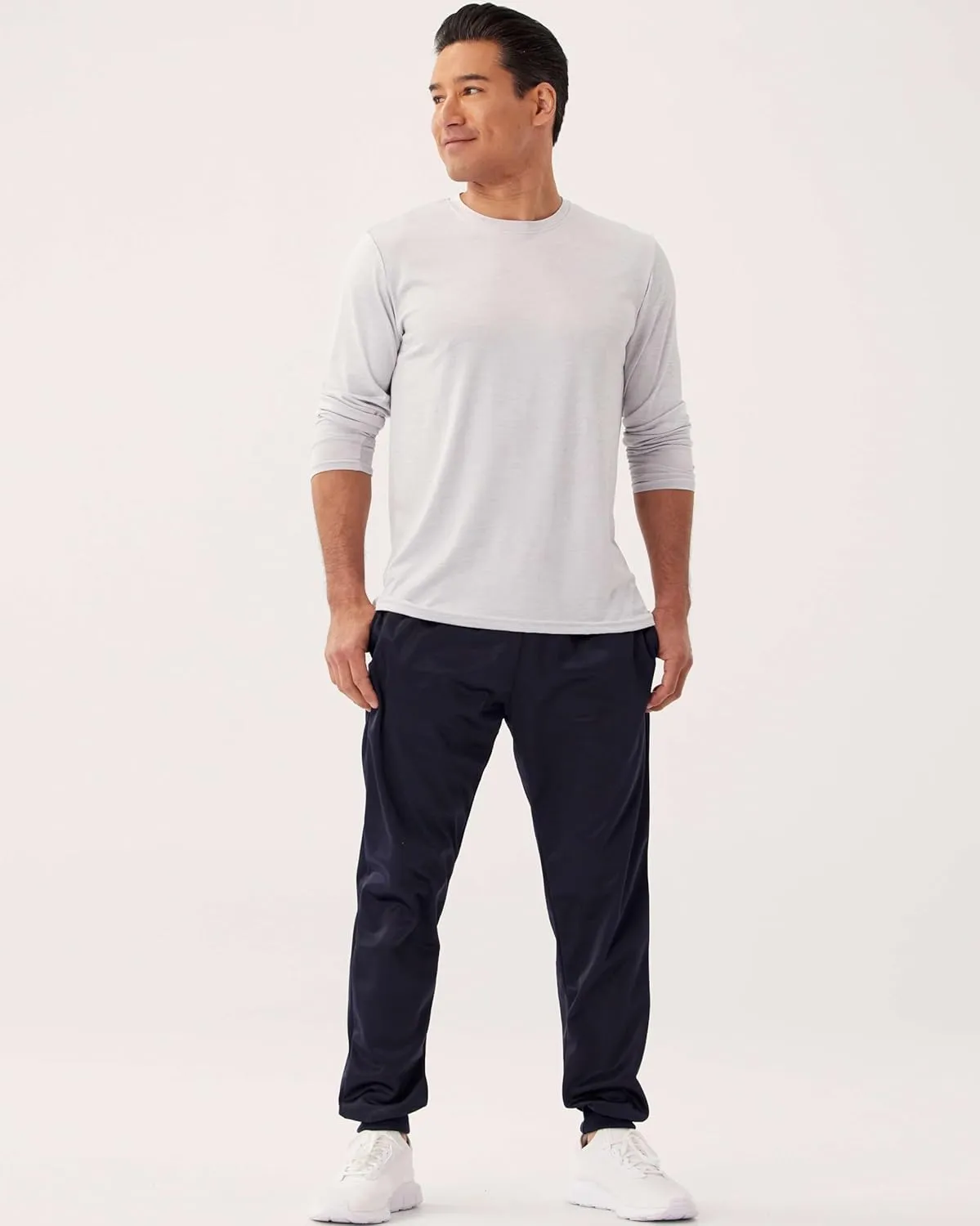 Real Essentials 4 Pack: Men's Dry-Fit UV Moisture Wicking UPF 50  SPF Sun Protective Fishing Hiking Active Long Sleeve Shirt