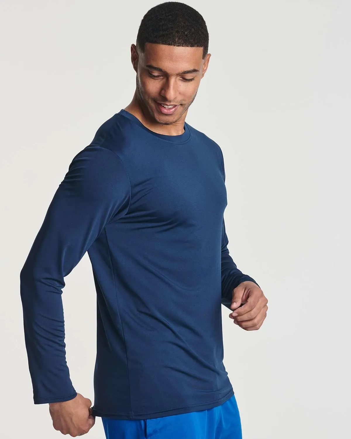Real Essentials 4 Pack: Men's Dry-Fit UV Moisture Wicking UPF 50  SPF Sun Protective Fishing Hiking Active Long Sleeve Shirt