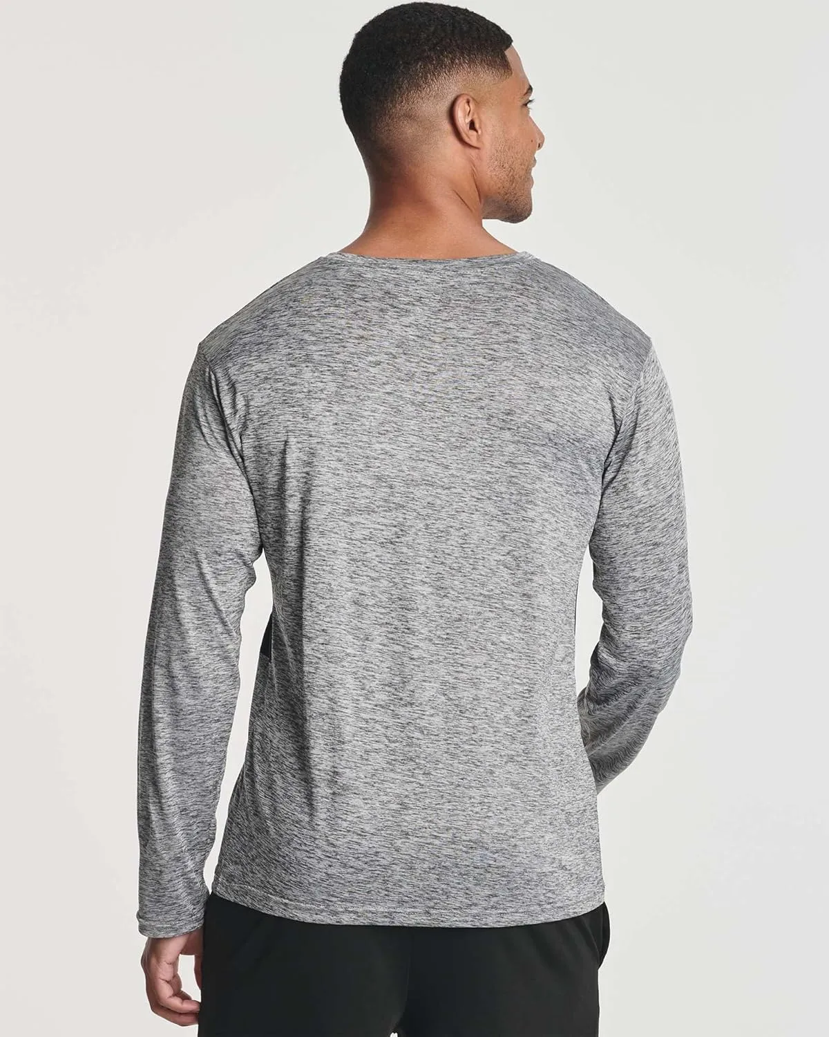 Real Essentials 4 Pack: Men's Dry-Fit UV Moisture Wicking UPF 50  SPF Sun Protective Fishing Hiking Active Long Sleeve Shirt
