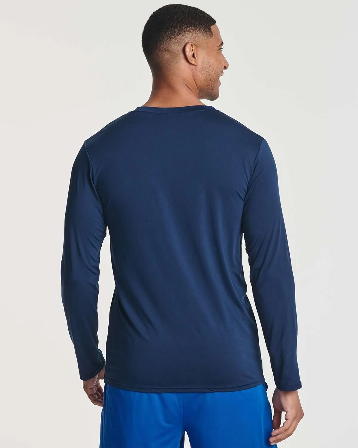 Real Essentials 4 Pack: Men's Dry-Fit UV Moisture Wicking UPF 50  SPF Sun Protective Fishing Hiking Active Long Sleeve Shirt