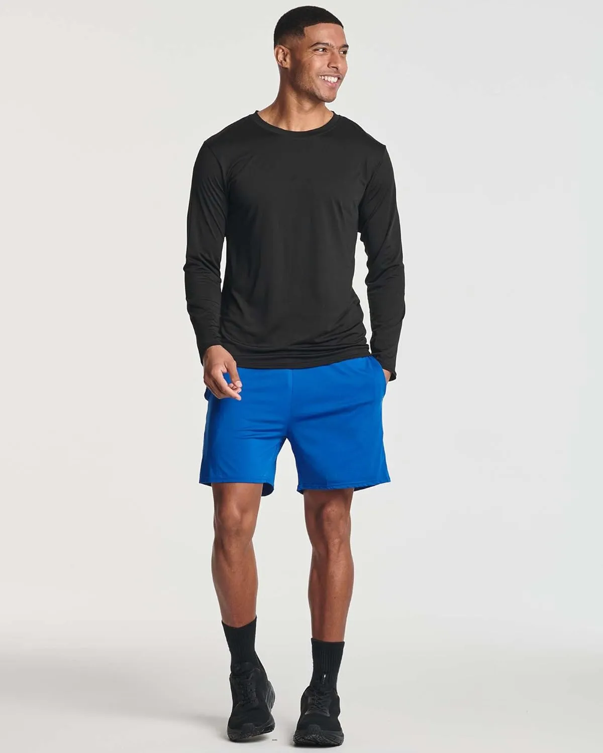 Real Essentials 4 Pack: Men's Dry-Fit UV Moisture Wicking UPF 50  SPF Sun Protective Fishing Hiking Active Long Sleeve Shirt