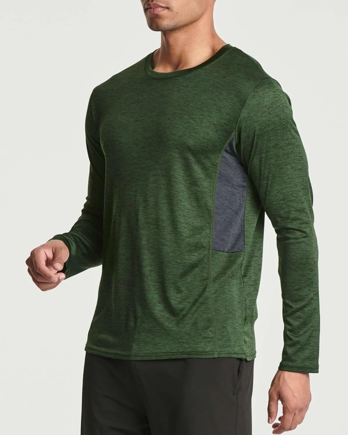 Real Essentials 4 Pack: Men's Dry-Fit UV Moisture Wicking UPF 50  SPF Sun Protective Fishing Hiking Active Long Sleeve Shirt