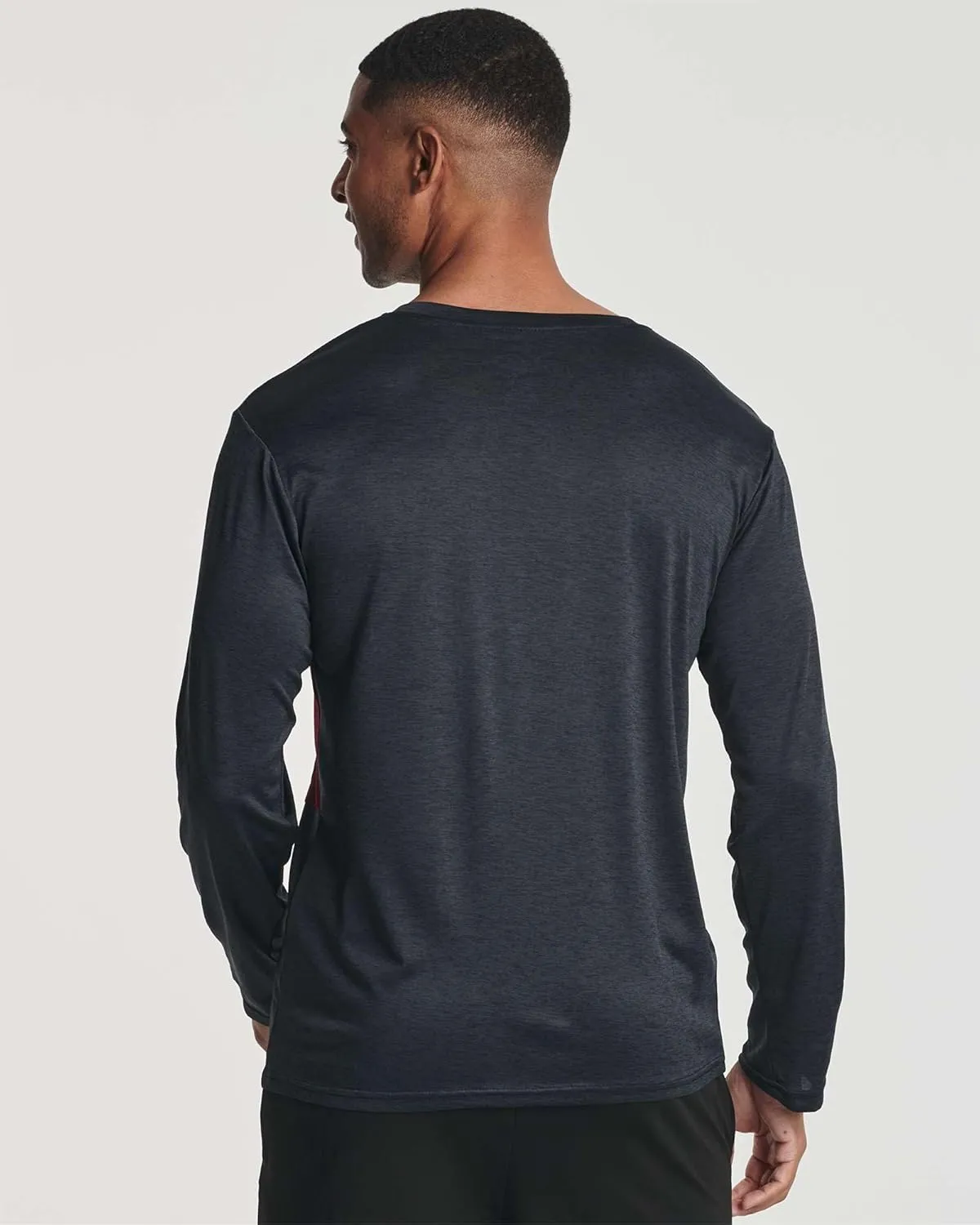 Real Essentials 4 Pack: Men's Dry-Fit UV Moisture Wicking UPF 50  SPF Sun Protective Fishing Hiking Active Long Sleeve Shirt