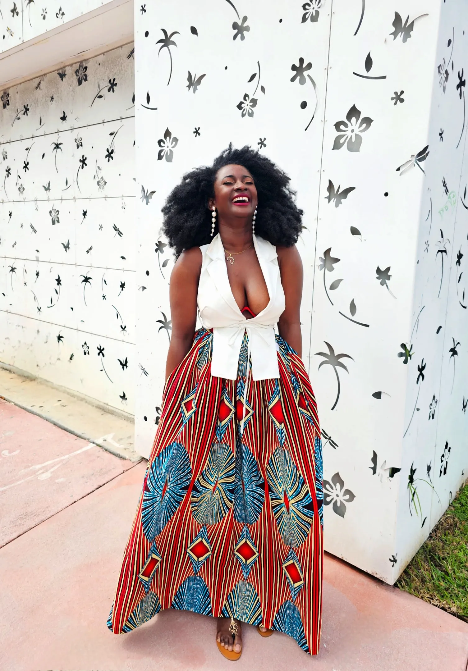 Red Ewurama skirt