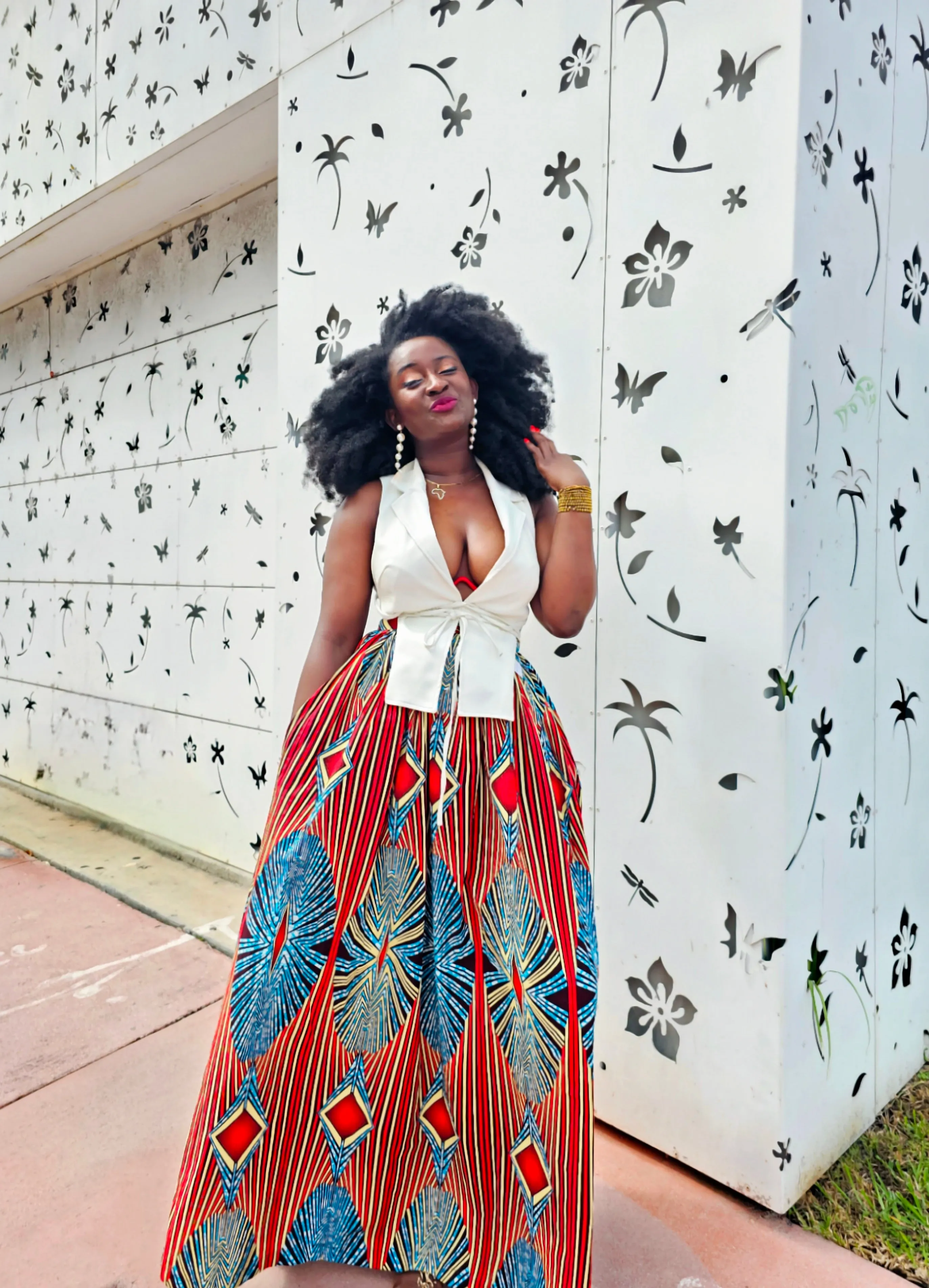 Red Ewurama skirt