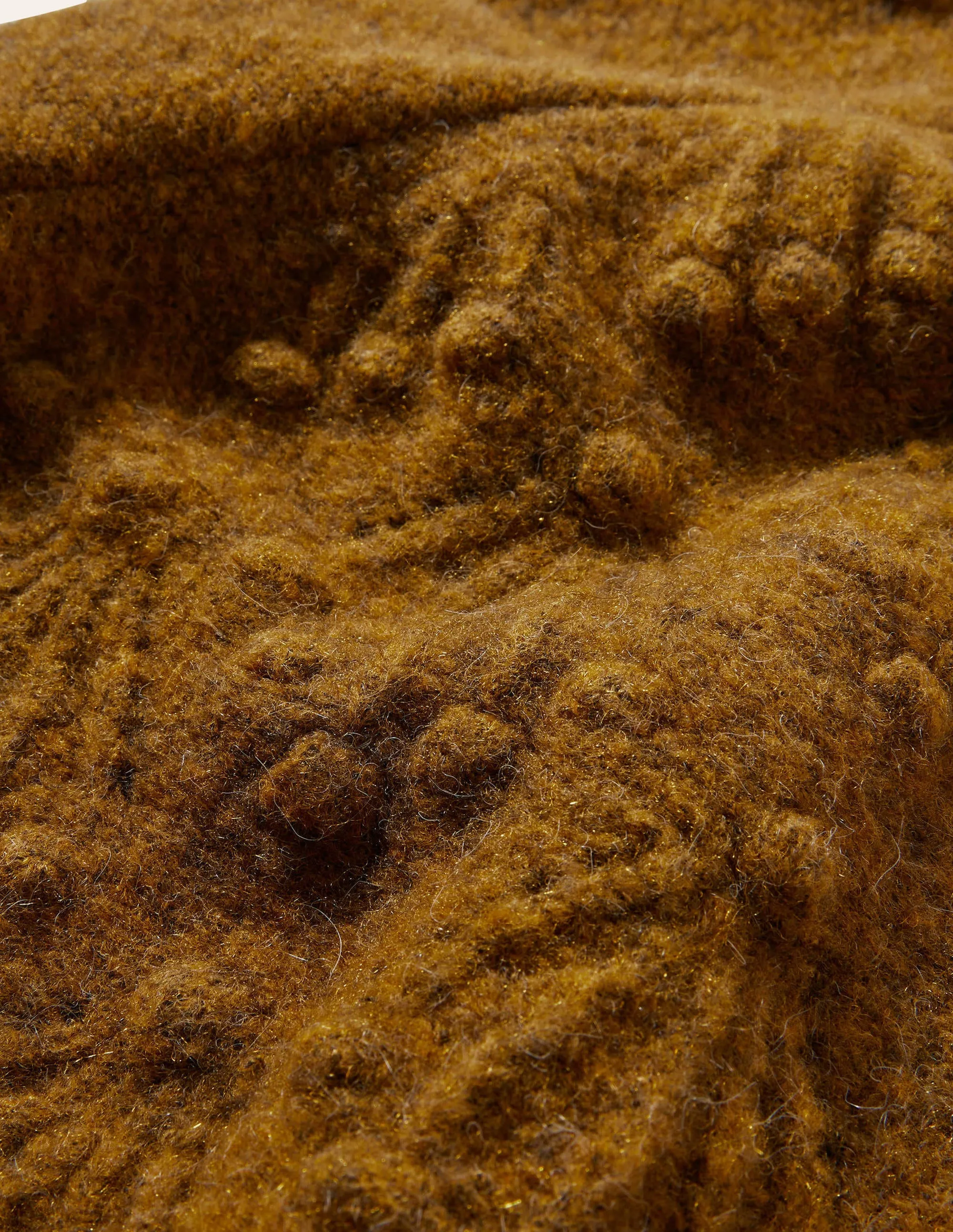 Relaxed Cable Cardigan-Moss Brown