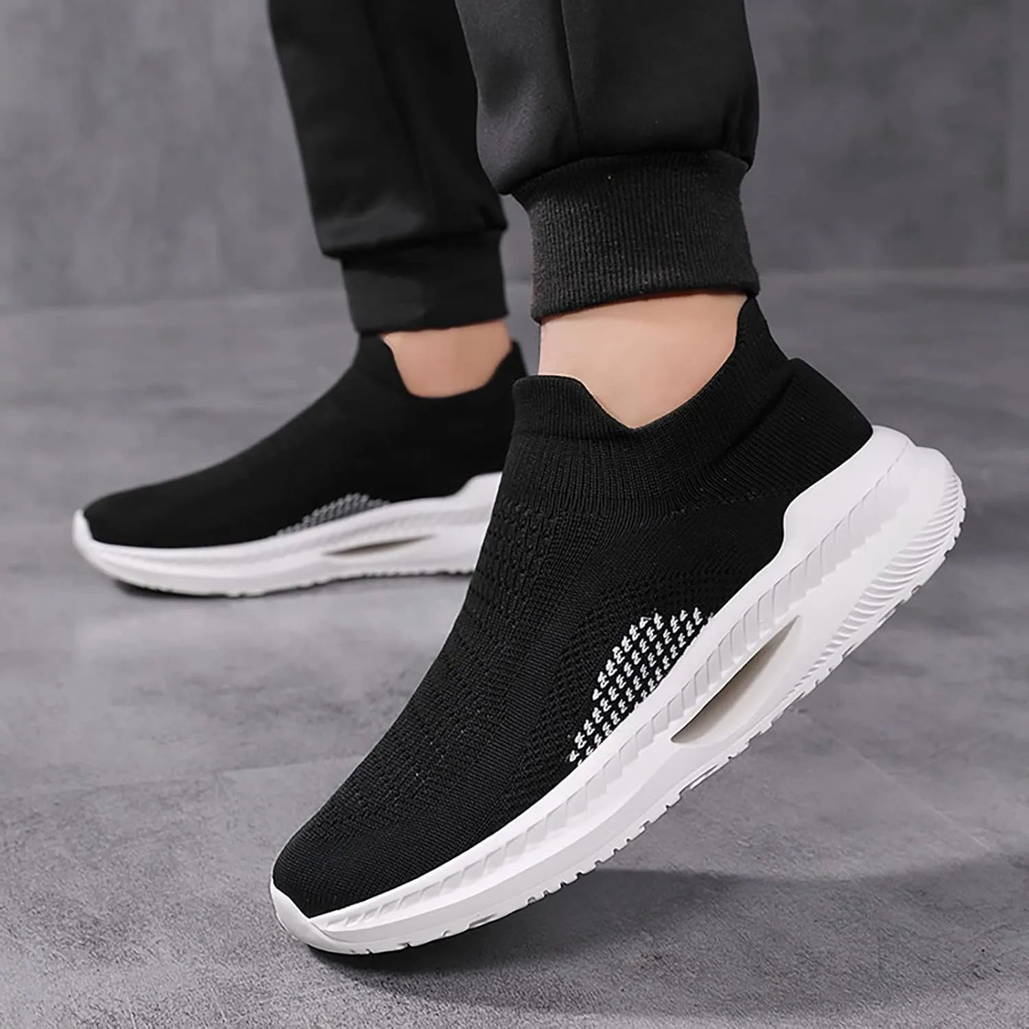 SBGMoSJ Slip On Sneakers Women Size 8 Wide Slip On Walking Shoes Women Black Women's Tennis Shoes Size 7 Wide Womens Shoes Sneakers Slip On Wide Tennis Shoes Womens Black and Tan