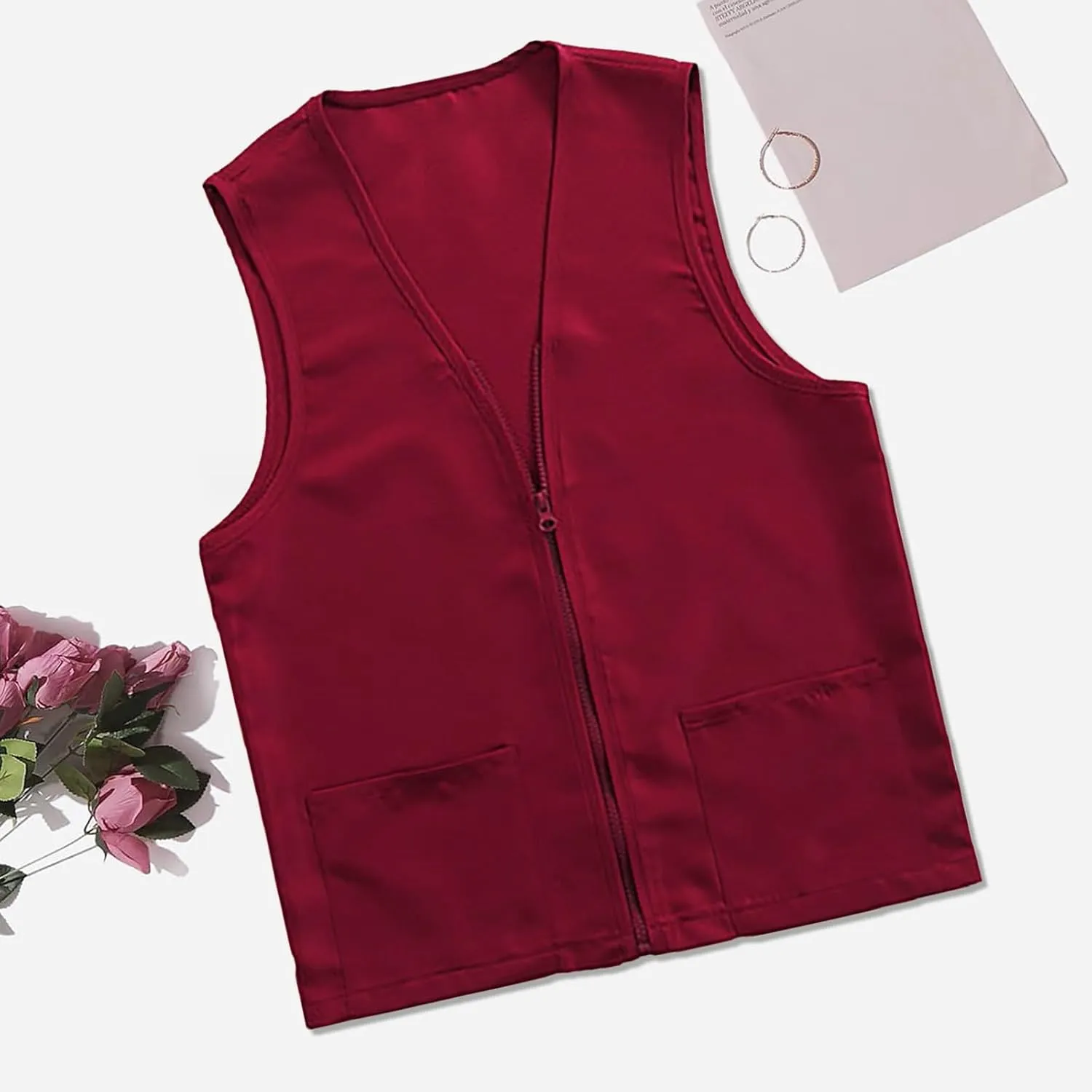 SHAOBGE Fall Clothes For Women 2024 Adult Postulant Activity Vest Supermarket Vests Clerk Workwear Winter